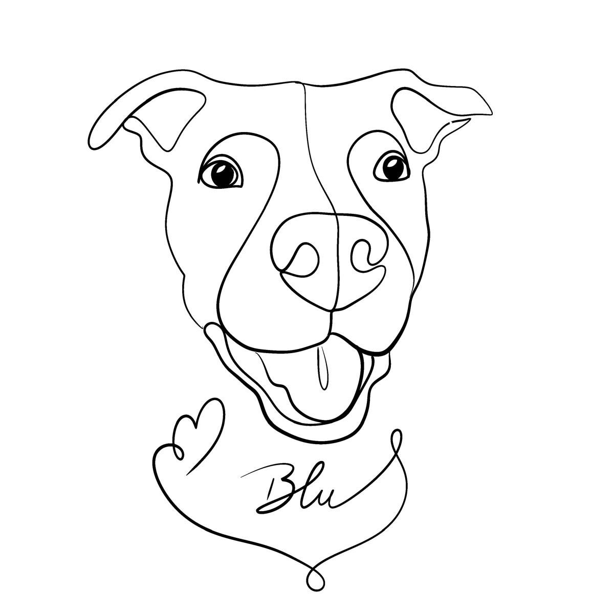 Portrait de ton chien personnalisé